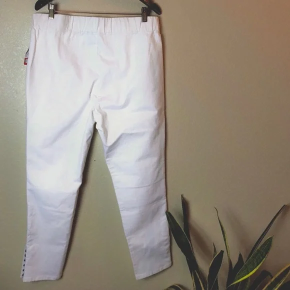 Soft Surroundings White Stretch Ankle Skinny Pull Up Pants NWOT - Picture 5 of 8